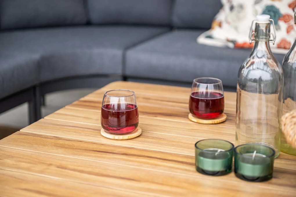 GI Bali loungeset (4-delig) - Naturel Rotan/Carbon Black OP=OP