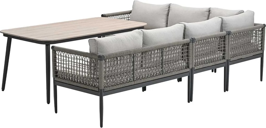 Garden Impressions Burela lounge dining set 5-delig links - taupe