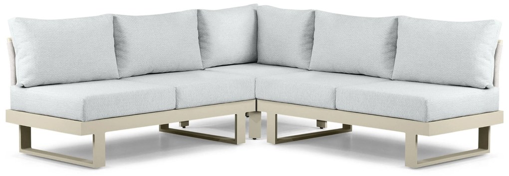Hoek loungeset 5 personen Aluminium Taupe Lifestyle Garden Furniture Lorenzo