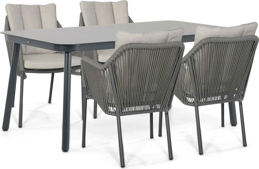 Tuinset 4 personen 160 cm Rope Grijs De Laan Projects