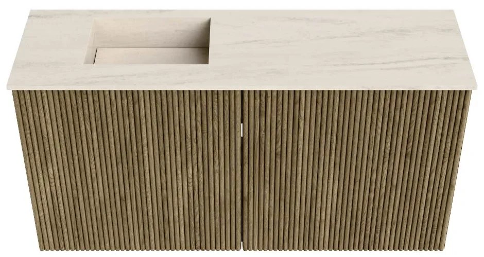Mondiaz Joya DLux 80cm toiletmeubel dusk met wastafel faye links 1 kraangat meli