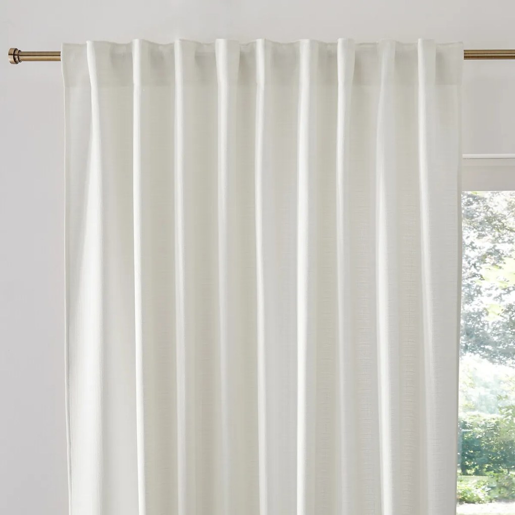 Gordijn van gerecycled polyester met aangerimpelde bies en wave, SELECT