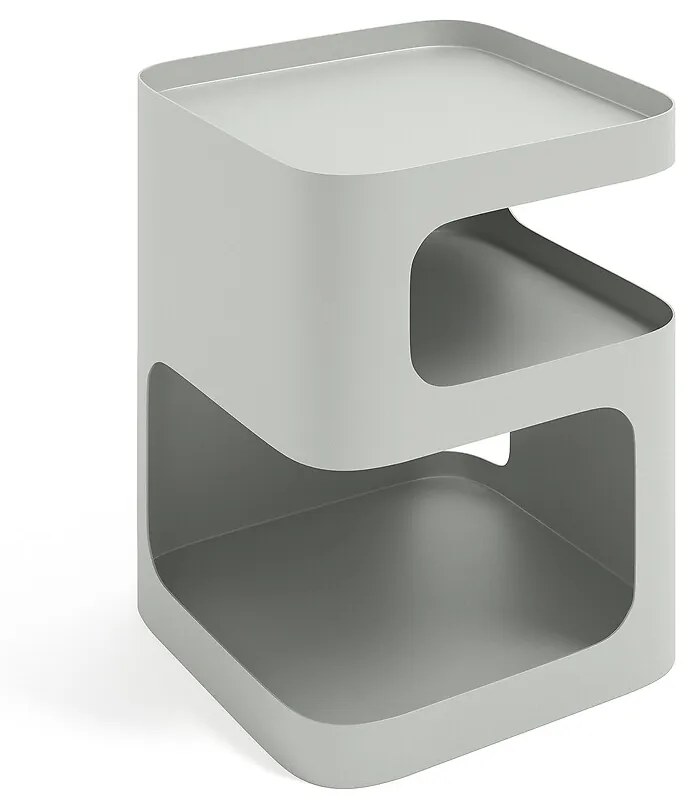 Nachtkastje van staalmetaal, 2 nissen, Sandoval
