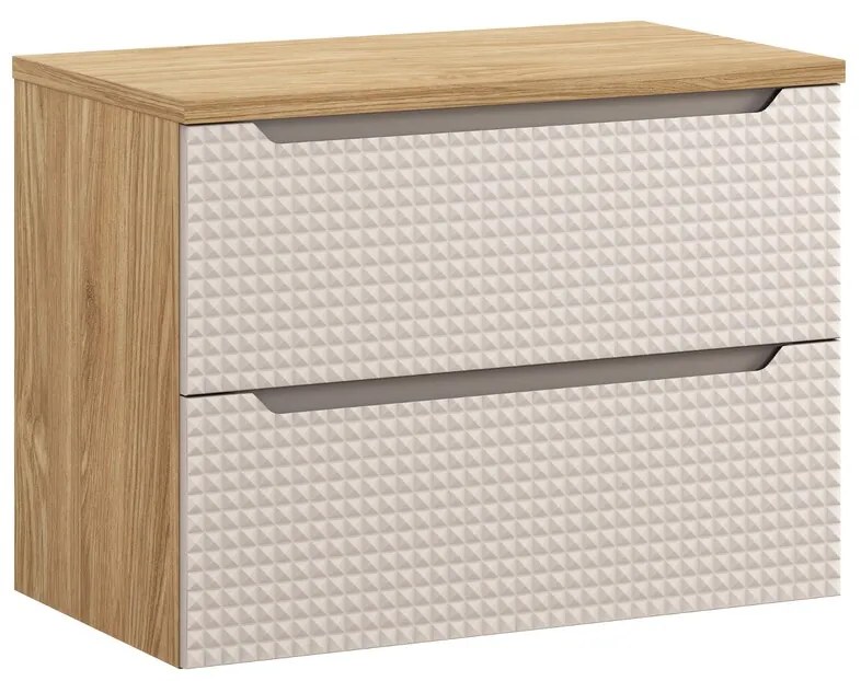 Comad Luxor Beige badmeubel 80cm met 2 lades en wastafelblad