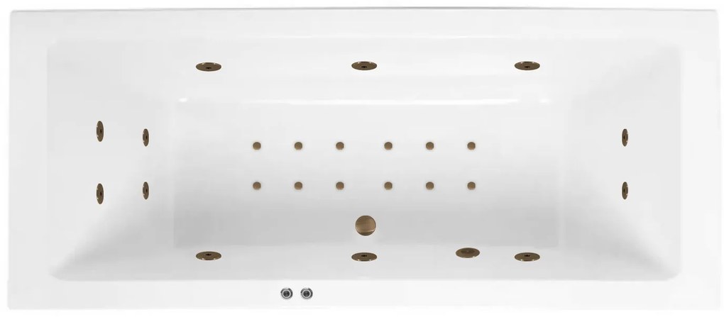 Lambini Designs Cube bubbelbad 170x75cm elektronisch met 6+4+2 hydrojets en 12 aerojets rose goud