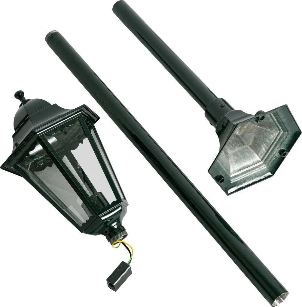 Klassieke staande buitenlamp donker groen 170 cm IP44 - New Orleans