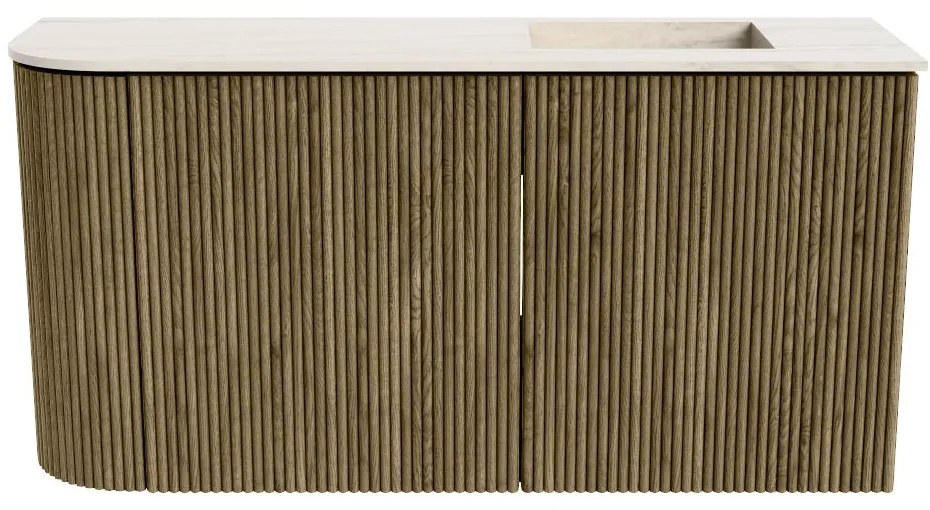 Mondiaz Joya DLux 80cm toiletmeubel ronding links dusk met wastafel faye rechts 1 kraangat meli