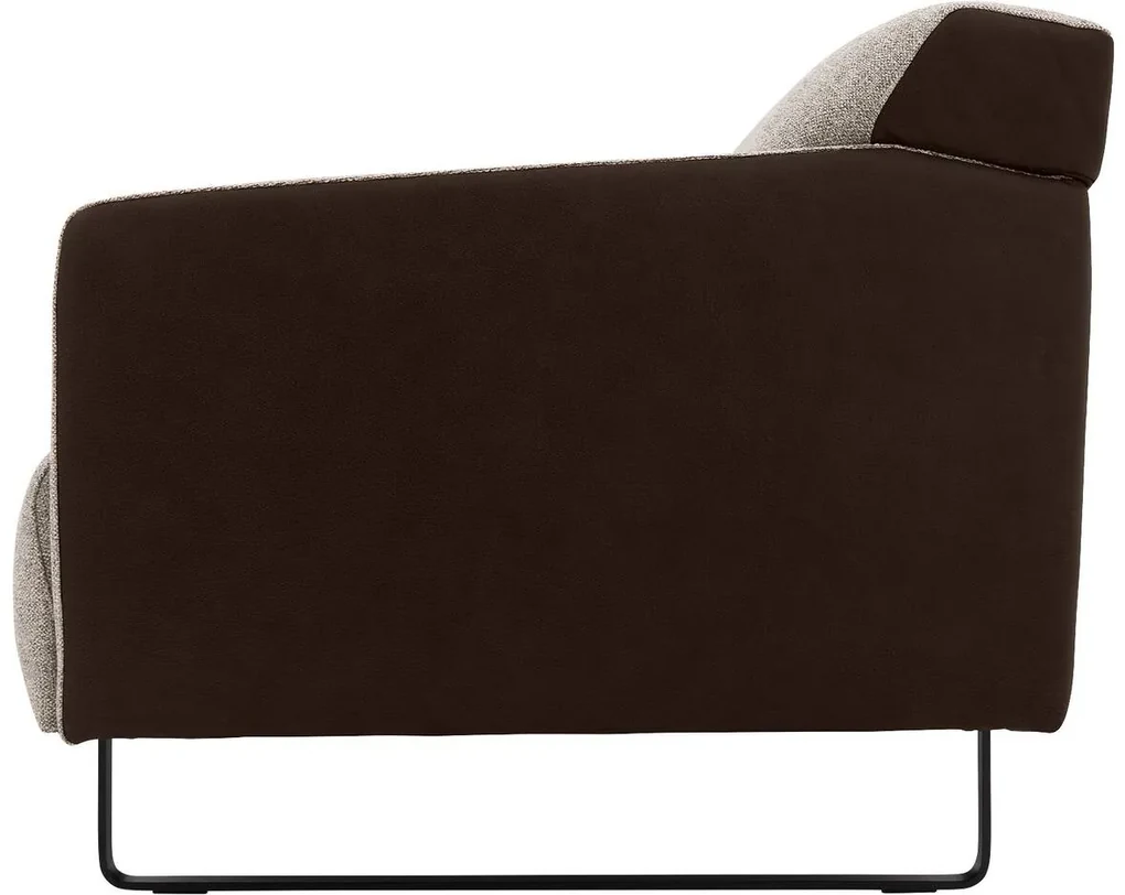 Goossens Excellent Bank Montreal bruin, leer, 2-zits, modern design