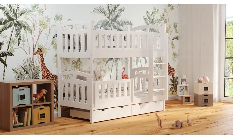 Kinderen Wit - Roze Stapelbed van massief hout - Niko For Kids Kinderen Junior 5059914048962 Children's Beds Home, 160x80, Grote enkele, 11 cm schuim/