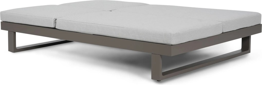 Lifestyle Garden Furniture Massimo Ligbed Met Kussen Antraciet/soft Grey Aluminium Grijs