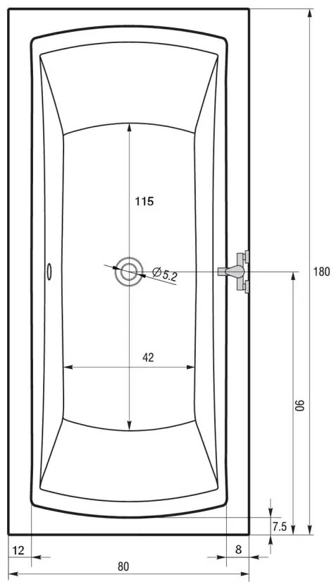 Badstuber Orient badkuip 180x80cm wit