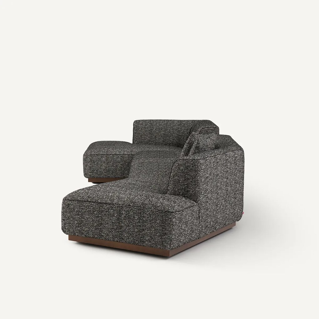 Open hoekbank links met bouclé voetensteun, JACOPO