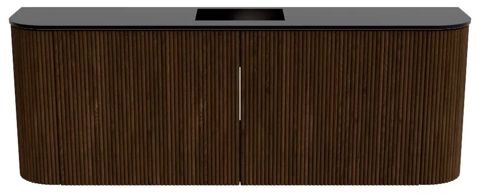 Mondiaz Joya 115cm toiletmeubel ronding links/rechts walnut met wastafel faye midden zonder kraangat urban
