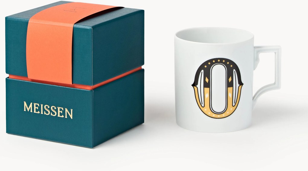 Handgemaakte beker Initials met decoratief motief