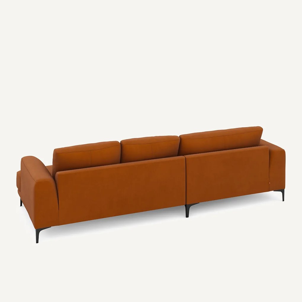 XL hoekbank links in linnen fluweel, MARSILE