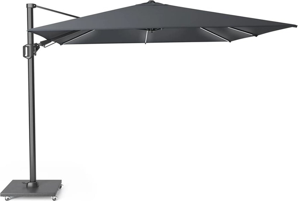 Platinum Challenger zweefparasol T2 3x3m (excl. voet) anthtracie GLOW
