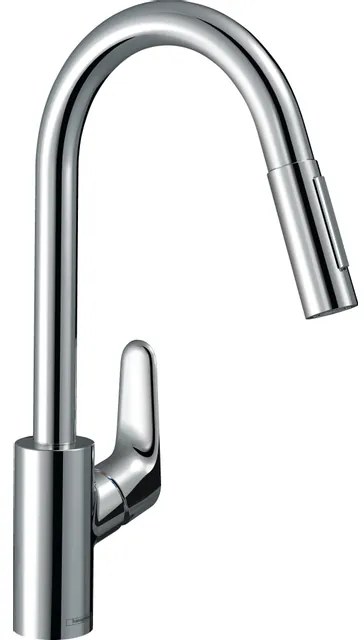 Hansgrohe Focus 1-gr keukenmkr 240 m/uittrekb vuistdouche chroom 31833000