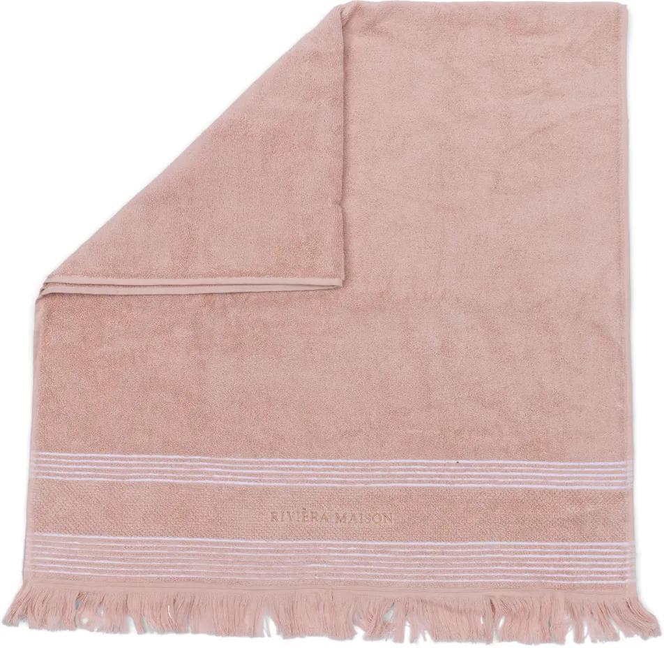 Rivièra Maison - Serene Towel blossom 140x70 - Kleur: roze