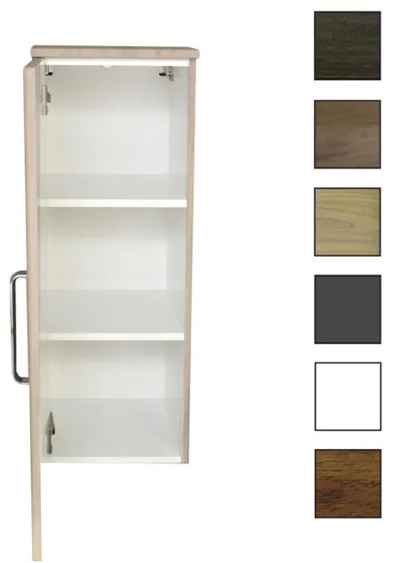 Sanicare kolomkast met luxe chromen greep 33,5x90x32cm truffel