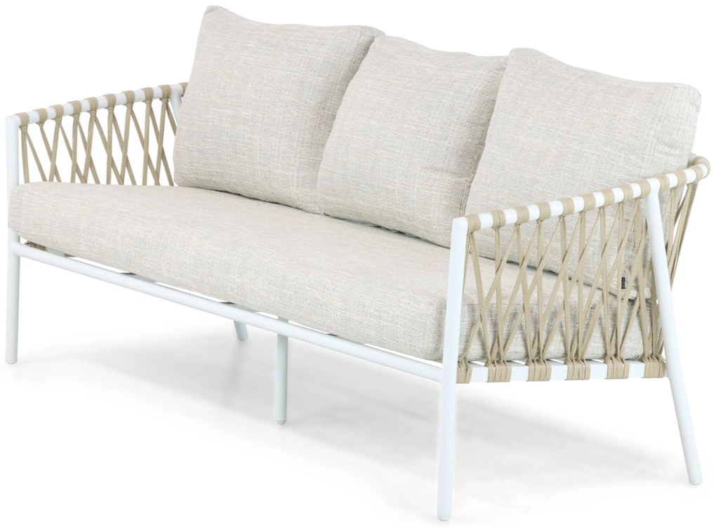 Stoel en Bank Loungeset 5 personen Aluminium/rope Wit  Lifestyle Garden Furniture Feraro