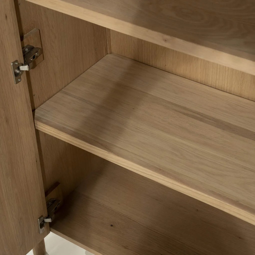 Hoge Wandkast Eikenhout Naturel - 102x47x210cm.