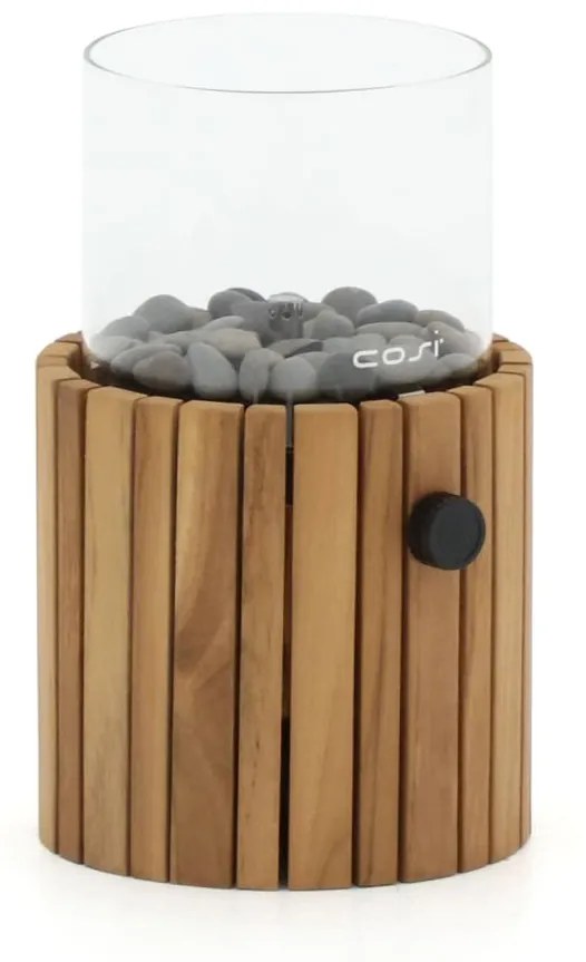 Cosiscoop Timber round gaslantaarn ø 18cm (h:30cm)