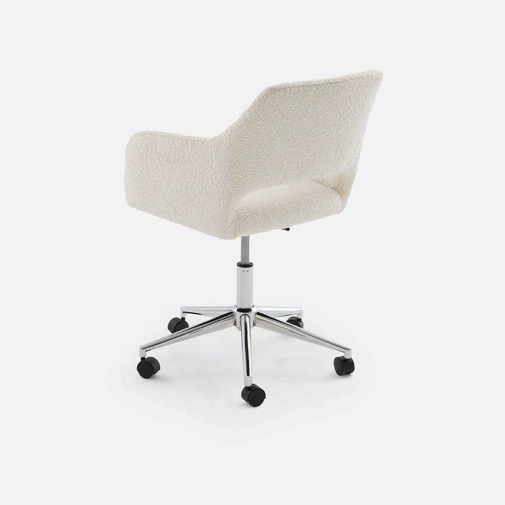 Bureaufauteuil in bouclette stof, Esma