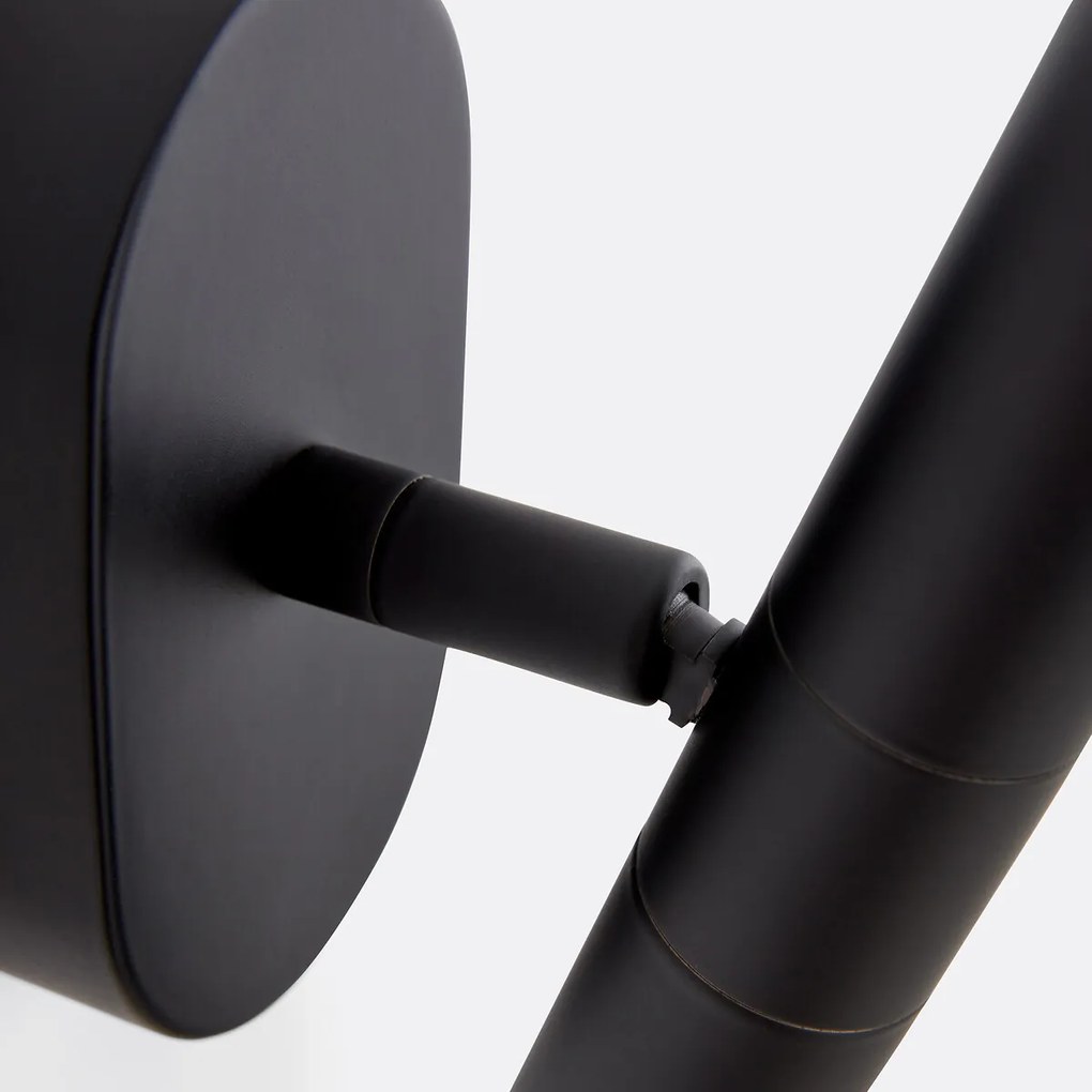 Richtbare wandlamp in metaal, Joha