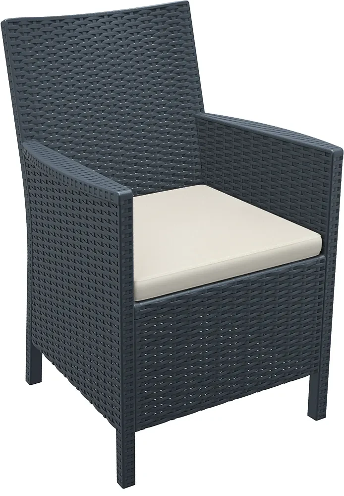 Siesta Tuinstoel - California - Donkergrijs - Wicker Look - Siesta