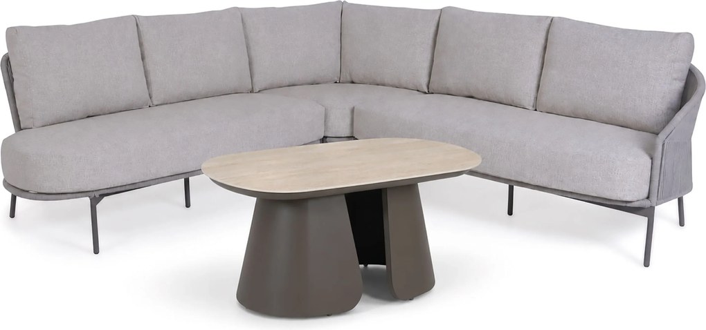 Hoek loungeset 5 personen Rope Grijs  4 Seasons Outdoor Florence/Miyora