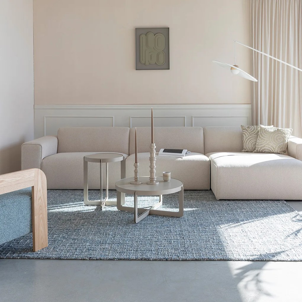 Zuiver Milka Sand Design Bank Met Chaise Longue Rechts Zandkleur
