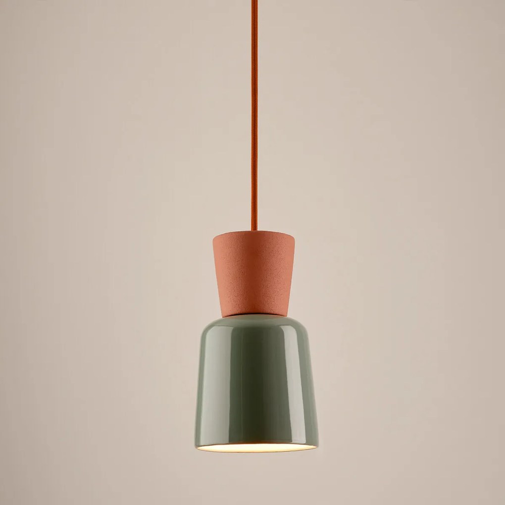 Gekleurde keramische hanglamp Ø 12 cm, Jimna