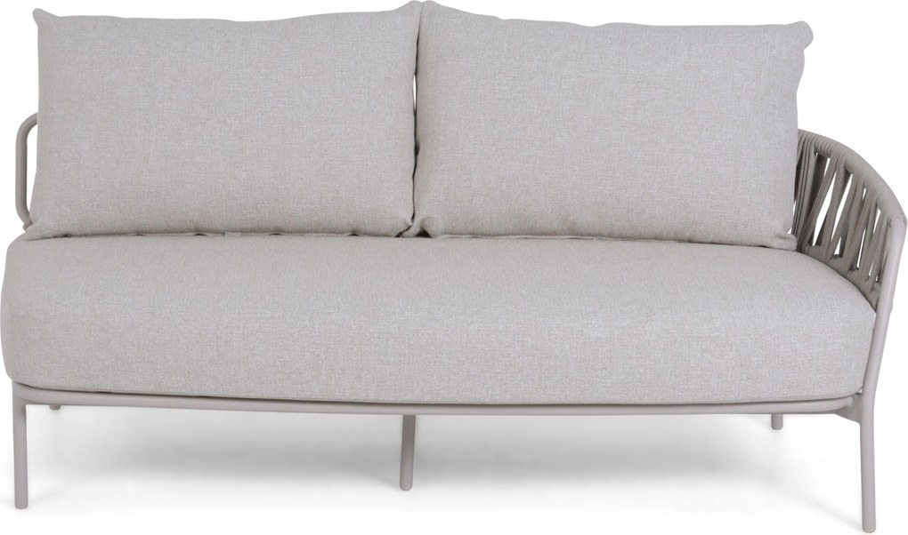4 Seasons Outdoor Seasons Calma . Seater Bench Left Arm LOFT Aluminium Taupe