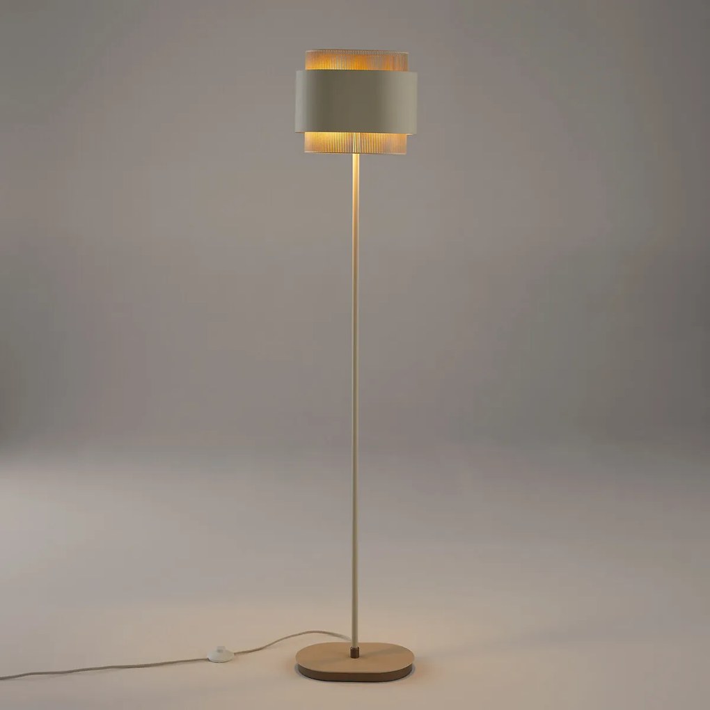 Dubbele vloerlamp in metaal, Leila