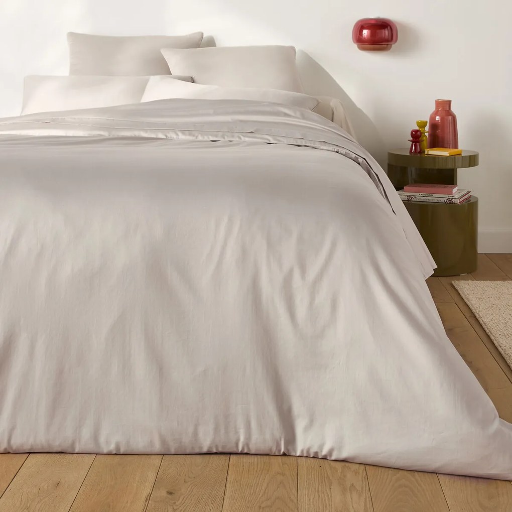 Kussensloop in katoensatijn, 153 draden, Opale