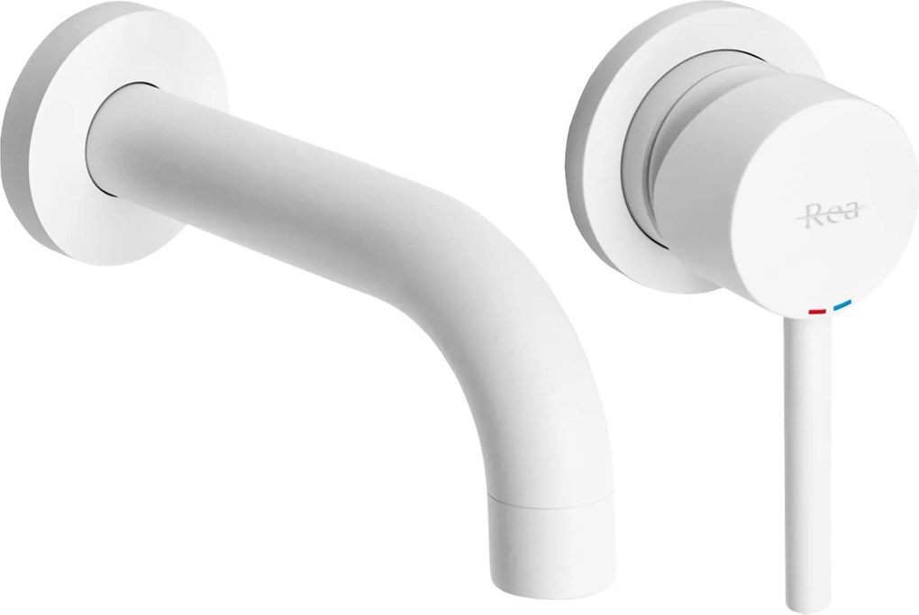 Inbouw wastafelkraan Rea Lungo White + BOX