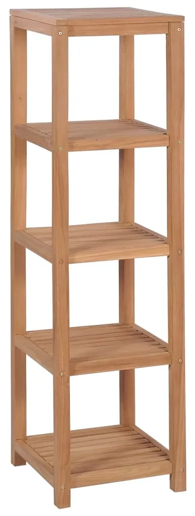 vidaXL Badkamer opbergrek 4-laags 42x42x165 cm massief teakhout