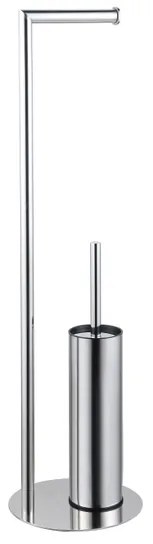 Fortifura Calvi vrijstaande toiletrolhouder met toiletborstel - chroom SW1189057