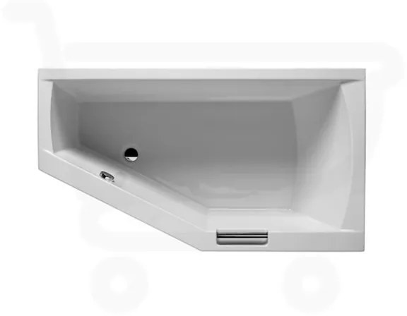 Geta Acryl Bad 170x90cm, Hoekopstelling Rechts Wit B032001005