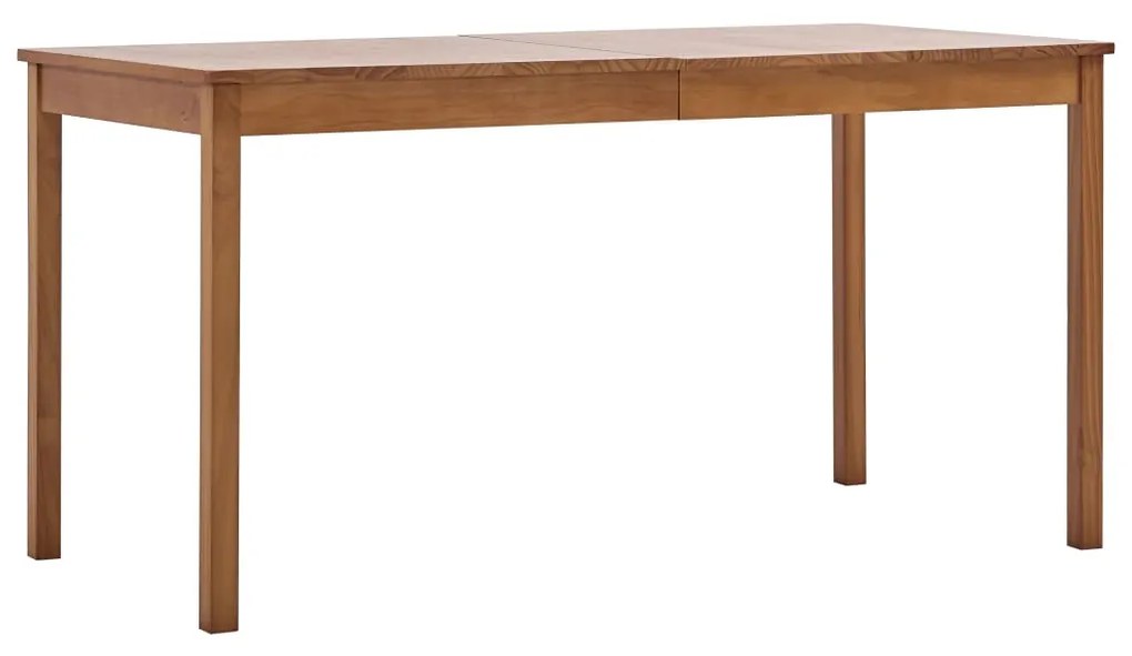 vidaXL Eettafel 140x70x73 cm grenenhout honingbruin