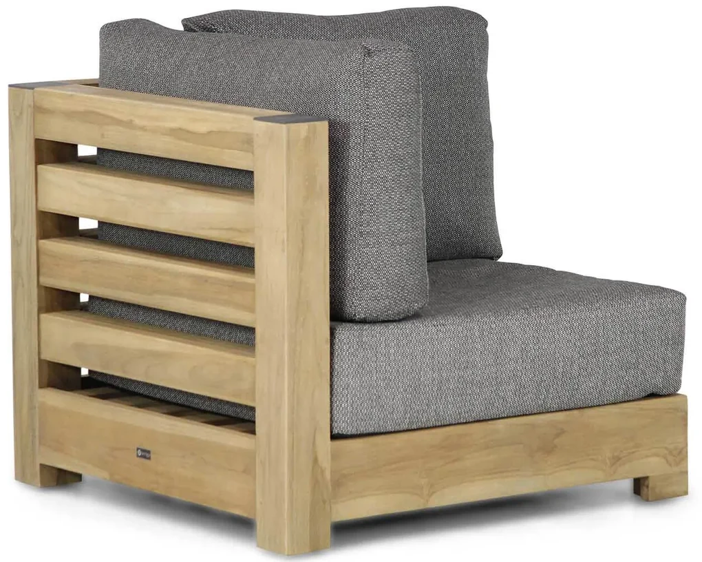 Chaise Loungeset Teak Old teak greywash 2 personen Santika Furniture Santika