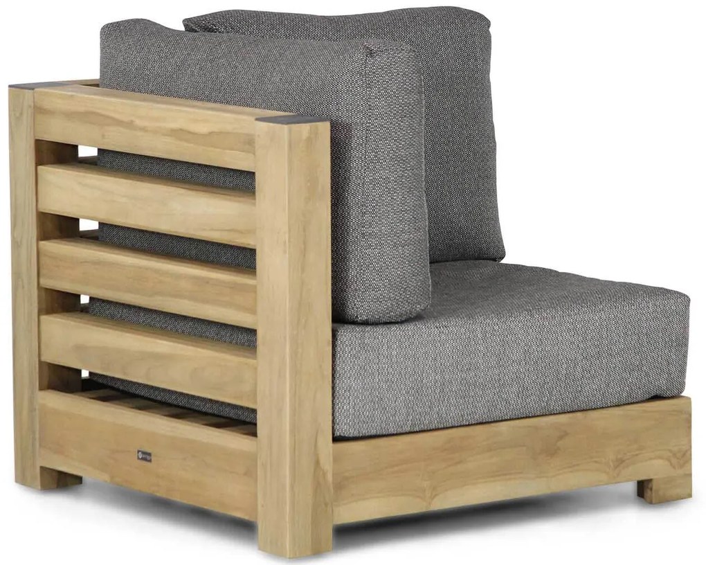 Chaise Loungeset Teak Old teak greywash 3 personen Santika Furniture Santika
