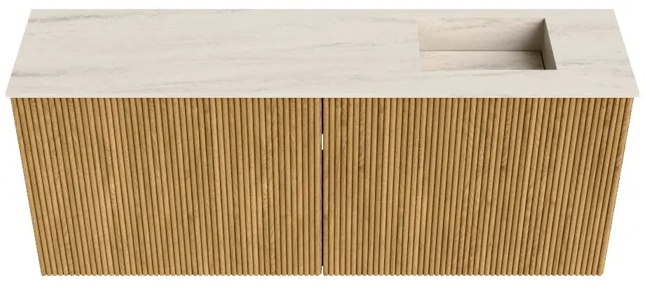 Mondiaz Joya DLux 100cm toiletmeubel oak met wastafel faye rechts 1 kraangat meli