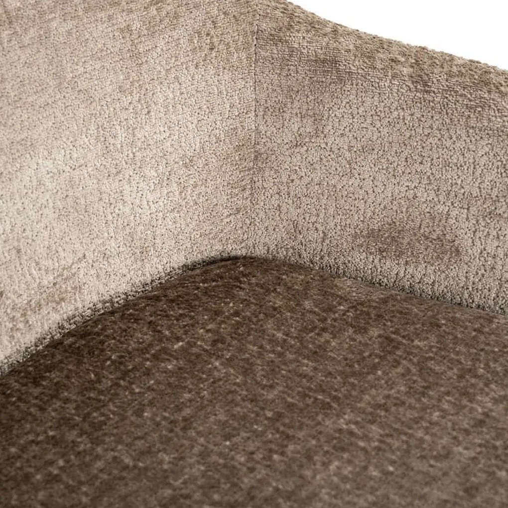 Richmond Interiors Marlon Eetkamerstoel Met Ronde Trompet Voet Taupe Chenille