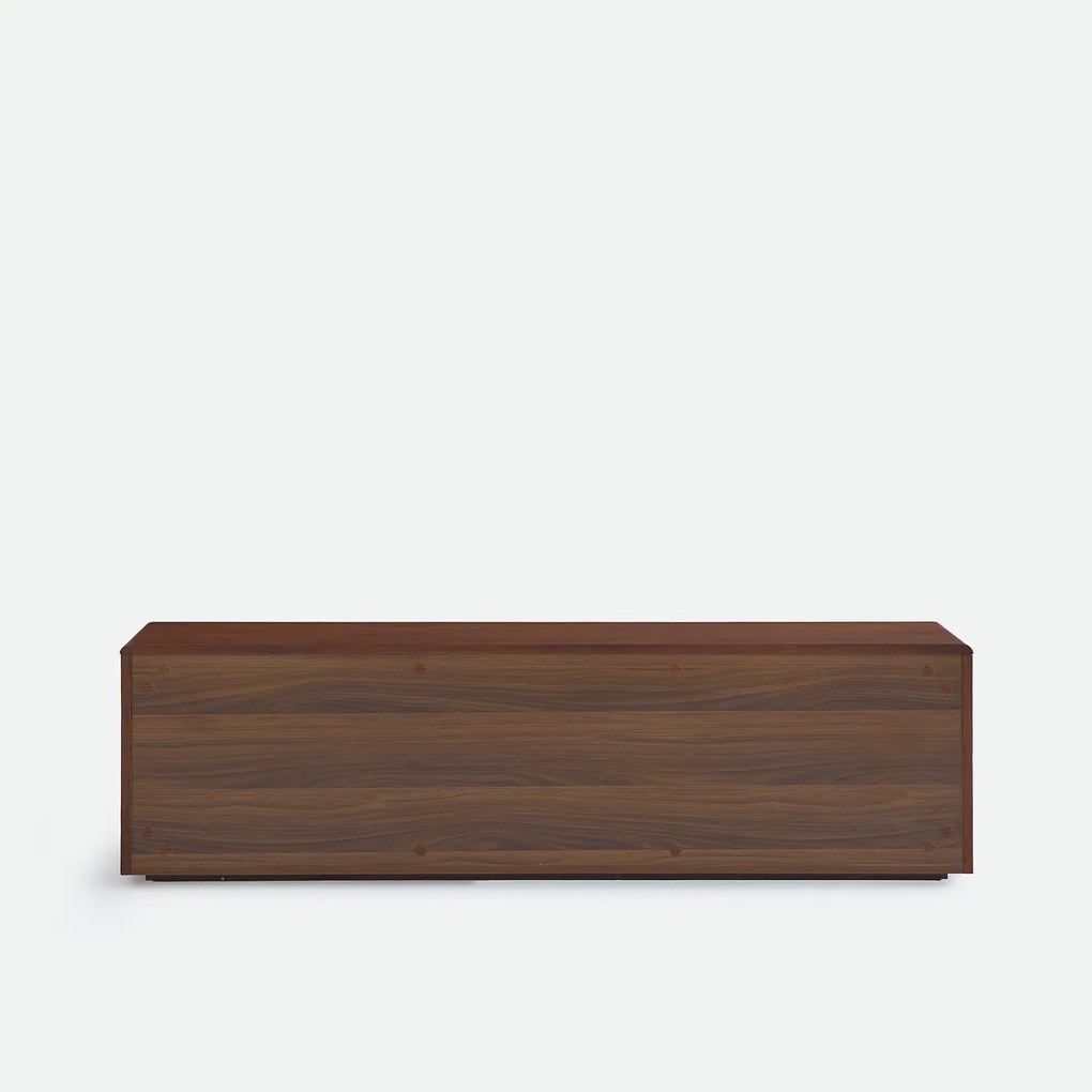 Tv-kast, 3 lades, van notenfineer, breedte 150 cm, MAX