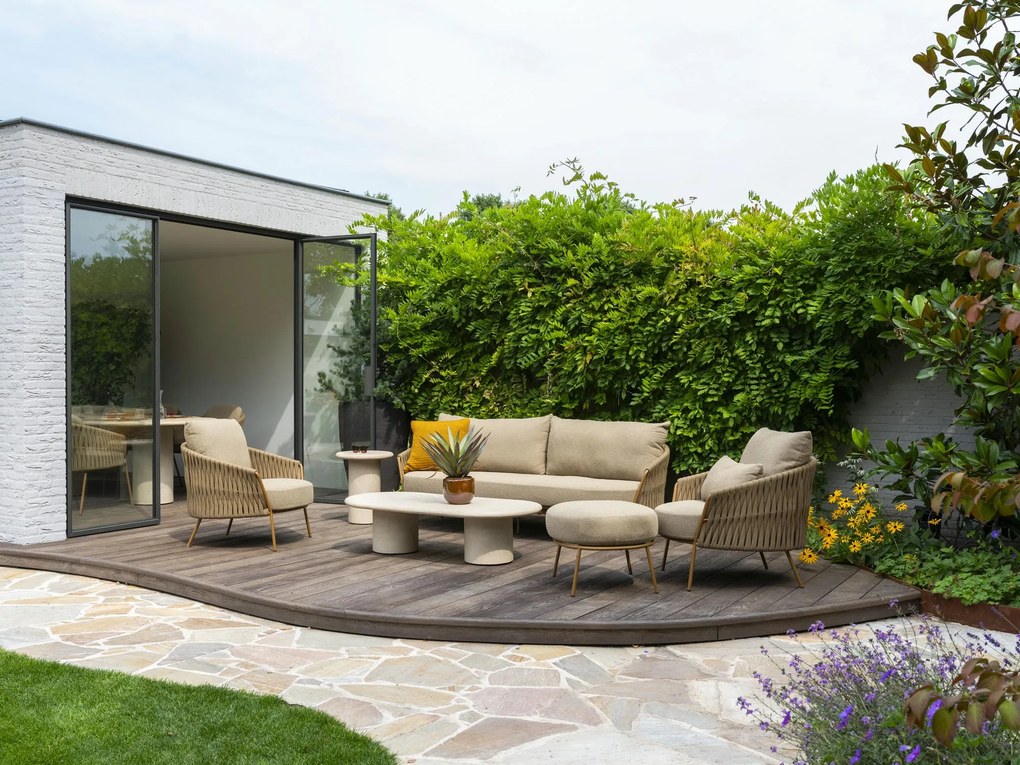 4 Seasons Outdoor Molina 3-zits loungebank amber Loungebank   beige weerbestendig