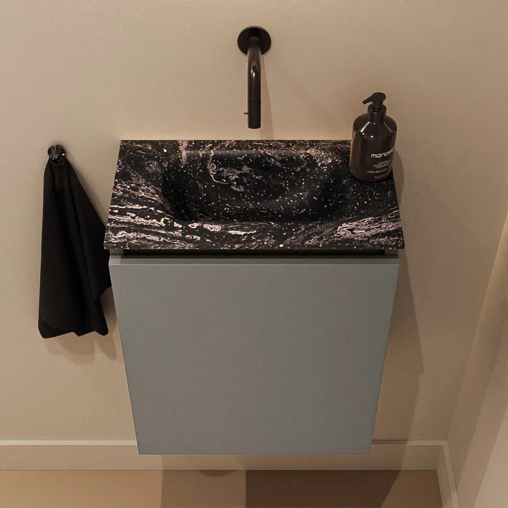 Mondiaz Ture DLux toiletmeubel 40cm smoke met wastafel lava midden zonder kraangat