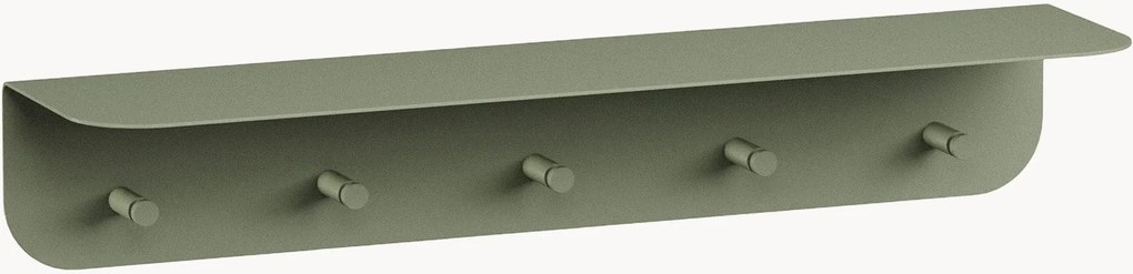 Metalen wandrek Malou met haken en hoedenplank