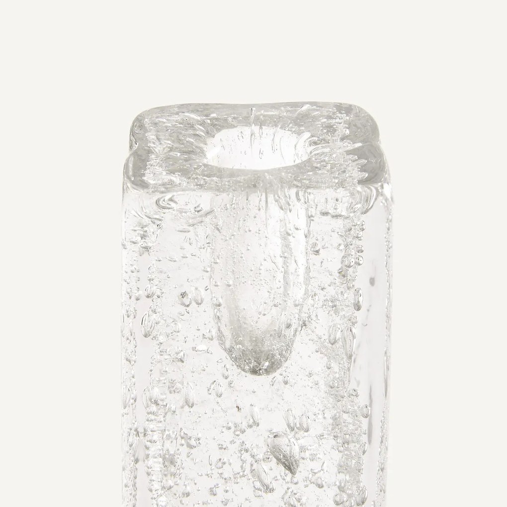 Handgeblazen glazen kandelaar, hoogte 18 cm, CASARE