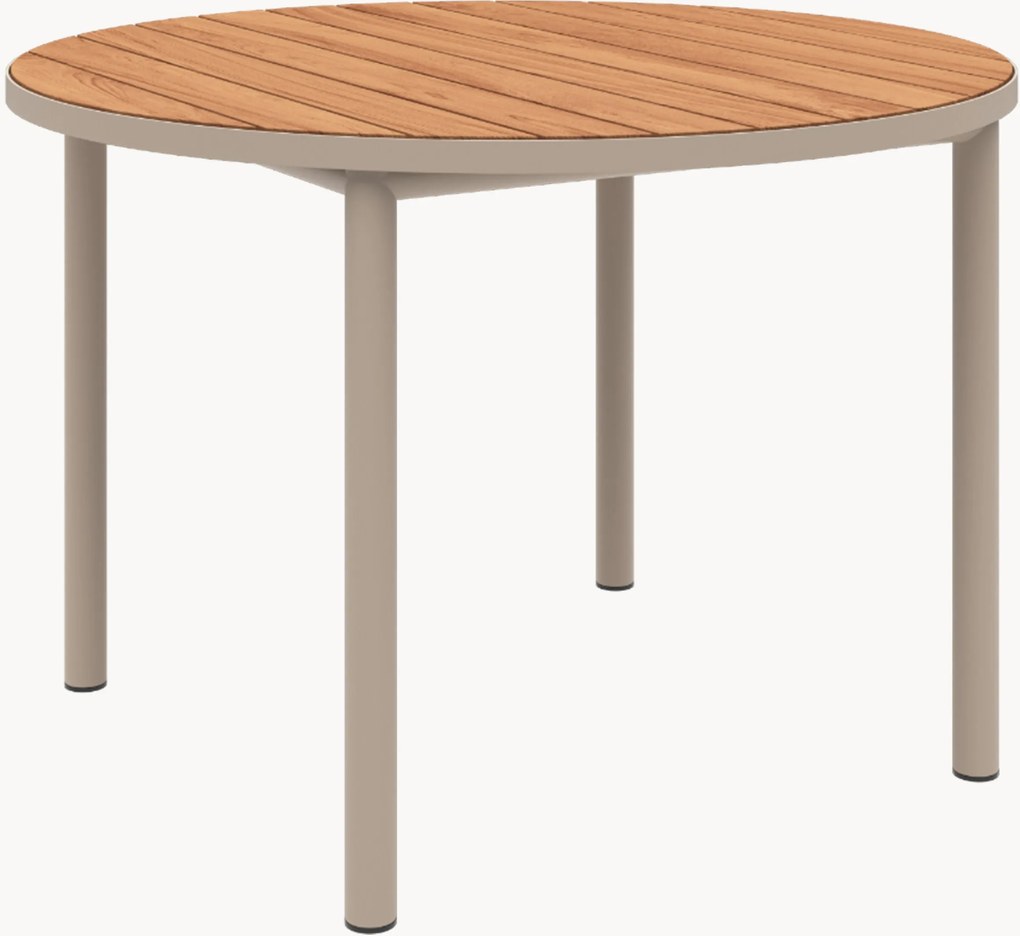 Ronde tuintafel Kirra met teakhouten tafelblad